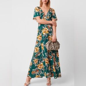 French Connection Green Floral Maxi Dress